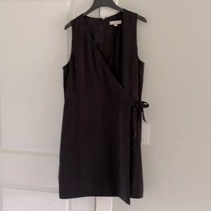 LOFT - Wrap Sheath Dress / Black / Sz16